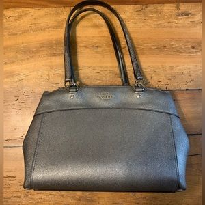 Silver Coach bag, snake skin straps:)